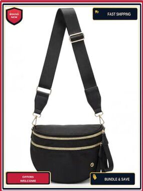 Nylon Crossbody Bum Bag Fanny Pack Adjustable Strap Water-Resistant